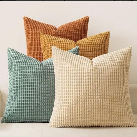 Bohemian-style Corduroy Pillowcase with Bubble Texture and Corn Kernel Design Home Decor Sofa Cushion Cover Corduroy Christmas Set 45cm45cm