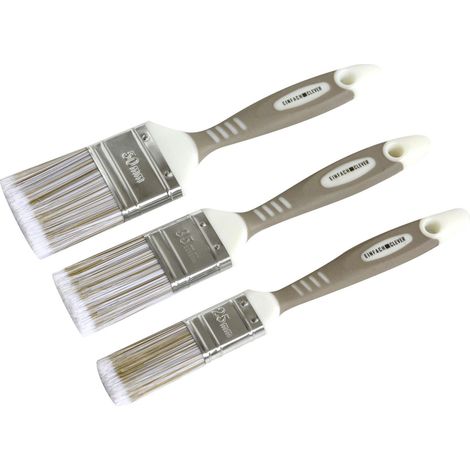 Nespoli Flachpinsel-Set 3-teilig 25 mm, 35 mm, 50 mm braun weiß Flachpinsel