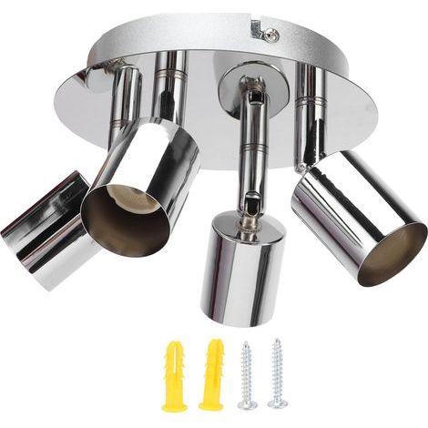 Support de lampe GU10, base de plafonnier à 4 têtes réglable pour chambre à coucher et cuisine 85-265V (1/5)