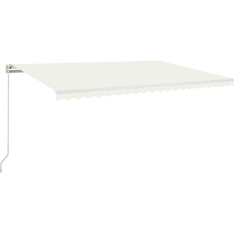 Maison Exclusive - Markise Manuell Einziehbar 500x300 cm Creme (1/5)