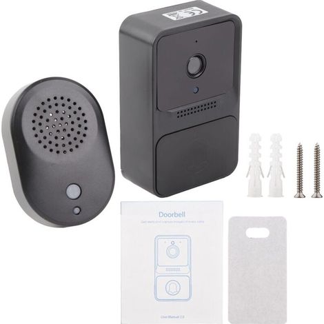 Online Store Caméra de sécurité intelligente haute résolution 1080P pour sonnette sans fil avec audio bidirectionnel et surveillance en temps réel (1/4)