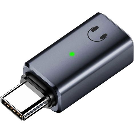 Adaptateur pour casque audio de type C vers 8 broches en plastique pour une transmission audio sans faille (noir) (1/5)