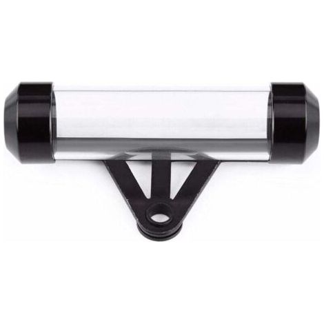 Support de Vignette,Cylindrique Moto en Alliage d'aluminium et Acrylique Générale Tube à Disque de Sécurité Étanche Titulaire Cadre pour la Plupart des Motos 11 x 2.6cm /4.3 ''x1.02 ''(Noir) (1/5)