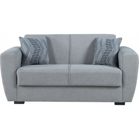 Zweisitzer-Sofa aus hellgrauem Stoff - Sarzana