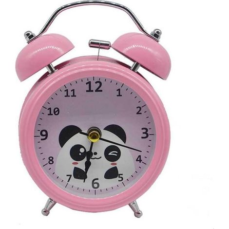 Réveil avec veilleuse métal Rond Double Cloche Maison Silencieux (1/5)