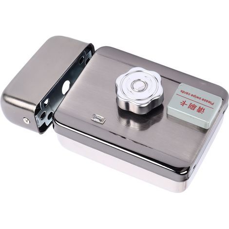Serrure de porte télécommandée, antivol, efficace, moteur silencieux et sûr, en acier inoxydable, pour maison, appartement, bureau. (1/5)
