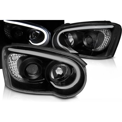 Paire feux phares Subaru Impreza 2003 a 2005 Tubelight Led Noir-34553258