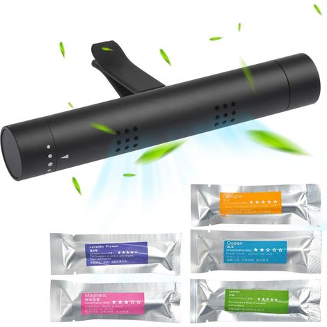 Désodorisant pour voiture : 5 bâtonnets aromatiques solides aux senteurs différentes, purificateur d'air aux parfums naturels pour voiture (1/5)
