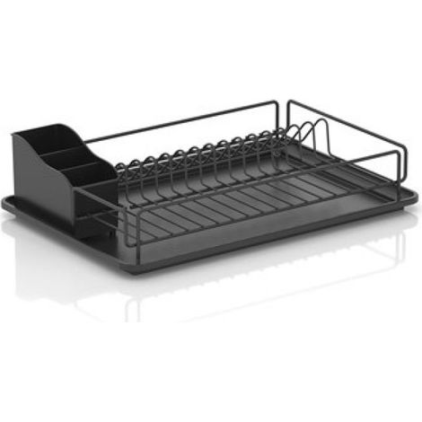 Escurreplatos plano negro 47,8 x 32,3 x 12cm duett