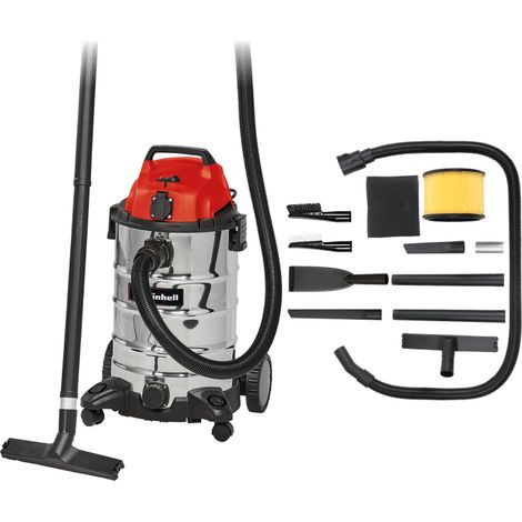 Einhell Aspirateur eaux et poussières TC-VC 1930 SA Kit (1500W, Cuve inox 30L, Prise Synchro OEP) Livré avec accessoires (1/5)