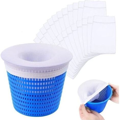 Chaussettes filtrantes pour écumoire de piscine, paquet de 20, maille filtrante réutilisable-AquaForge (1/4)