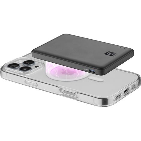 Cellularline Power Bank MAGSAFE 5000 Power Bank MagSafe 5 000 est le chargeur sans fil et portable avec la technologie MagSafe de 7.5W. Son design compact et sa finition soft touch en font le choix id