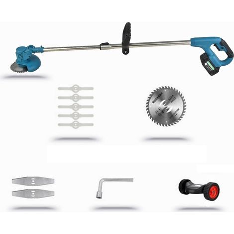 Tondeuse à Gazon électrique portative sans Fil 1800W Coupe Gazon Coupe d'élagage de Jardin réglable avec 2 Batteries au Lithium 8 Accessoires (Color : Without Battery Set, Size : Small) (1/5)