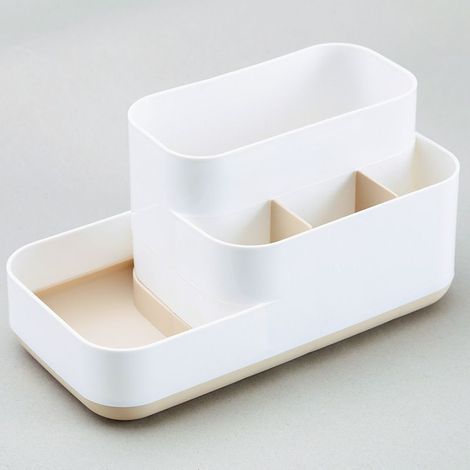 Caddy de rangement pour accessoires de salle de bains Facile à utiliser et à installer - Blanc + Kaki-Muntra (1/4)