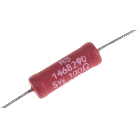Résistance Bobiné 100O ±5%, 5W Axial