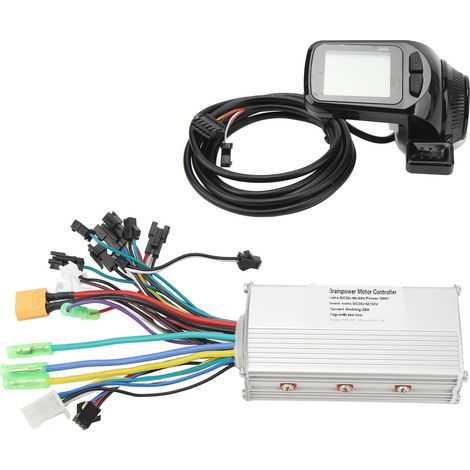 Drehzahlregler für bürstenlose Motoren (36 V, 48 V, 60 V, 500 W, 28 A) mit 3 Modi (Sinuswelle) und Display (1/5)