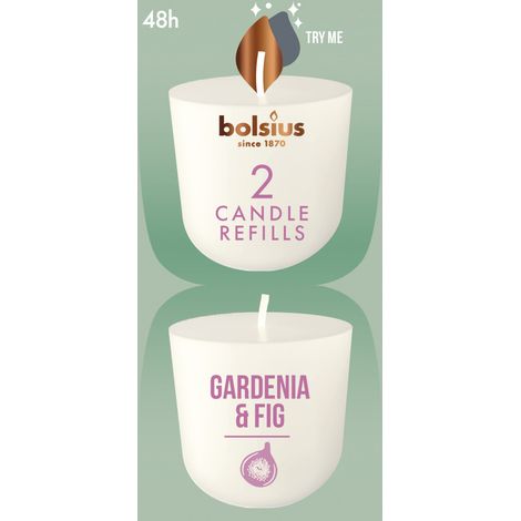 Bolsius Cleanlight Duft-Nachfüller 2er Pack gardenia & feige Duftkerze