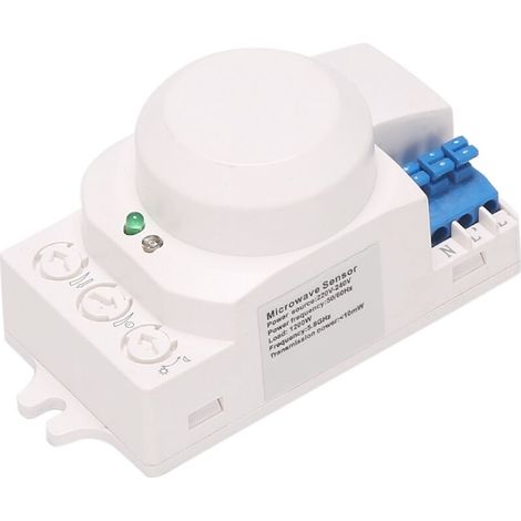 Lámpara LED con sensor de movimiento de 360°, sistema HF de 5,8 GHz, microondas. (1/4)
