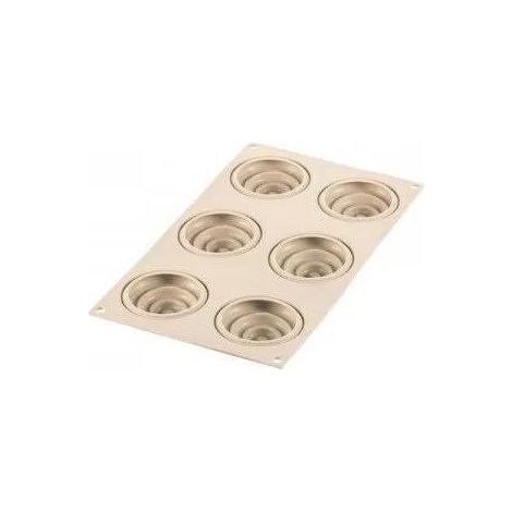 Silikomart Kit Mini Tarte Twist Beige 6 Teile