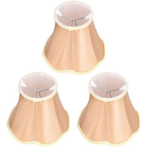 3 pièces abat-jour en tissu moderne E14 lampe murale à clipser bougie lustre abat-jour pour lampe de Table (1/4)