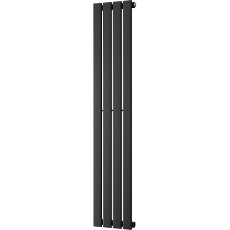 Typhoon - Black Vertical Radiator H1400mm x W272mm Single Panel (1/3)
