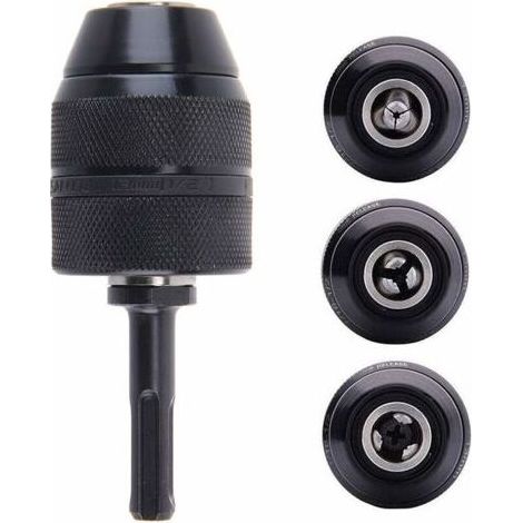 SDS-Plus-Adapter, 2–13 mm Schnellspann-Bohrfutter mit Selbstspannung, robustes professionelles 1/2–20UNF Schnellspann-Bohrfutter mit SDS-Adapter (1/5)
