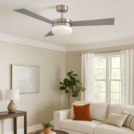 LED Decken Lampe Ventilator Beleuchtung Kühler Lüfter Fernbedienung Leuchte (1/5)