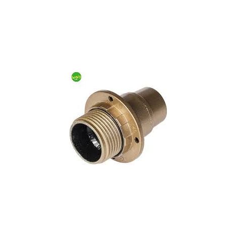 Portalampada in termoplastica Elettrocanali con doppia ghiera oro e14 2 a. 250 v.