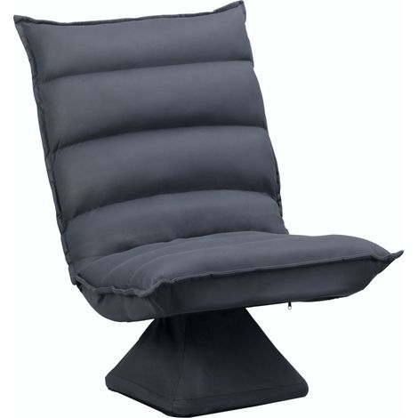 Fauteuil relax pivotant 360° en acier gris foncé avec dossier réglable en 5 positions (1/5)