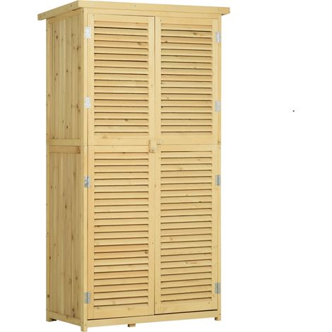 armadio da giardino easycomfort garden storage cabinet impermeabile 87x46.5x160 cm (1/5)