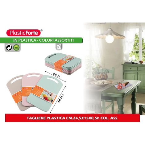Tagliere da Cucina in PVC Colorato 24,5 x 15 cm Vari Colori