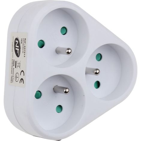 Cogex - enchufe de domino triple - 3x16a - 647913 - 3219516479133