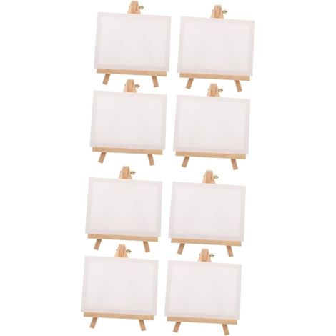 Lot De 8 Mini Chevalets Pour Toile Support Pour Peinture Mini Toile Avec Chevalet Petits s Pour Exposition s Pour s Pour Peinture (1/5)