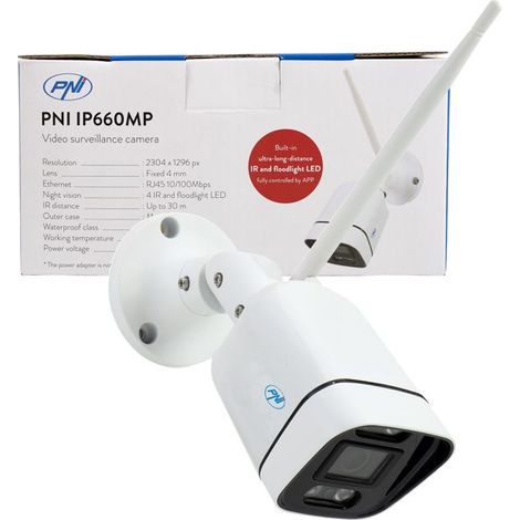Caméra de vidéosurveillance - PNI - IP660MP - 3MP - Vision nocturne - Extérieure et intérieure (1/4)