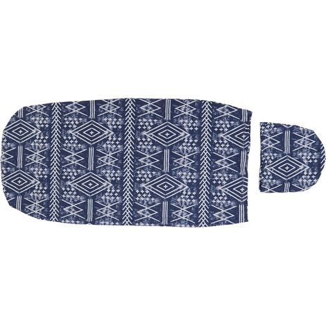 SAC DE COUCHE ÉLASTIQUE ANTI-SURSAUT POUR BÉBÉ - COUVERTURE ET BONNET POUR NOUVEAU-NÉ 0-3 MOIS - RAYURES BLEU MARINE (1/5)