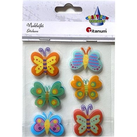 3D-Folienaufkleber Schmetterlinge, 6 Stück