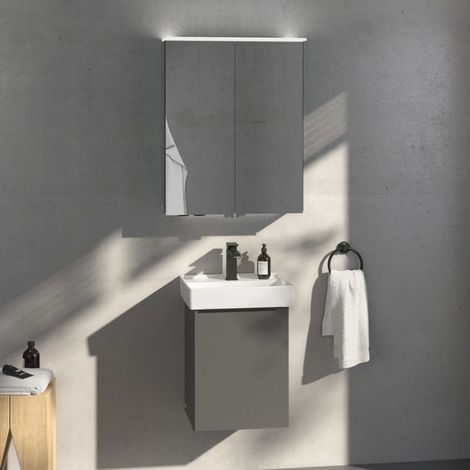Villeroy & Boch Taro Waschtisch mit Unterschrank und LED-Spiegelschrank 45 cm, Türanschlag links (1/5)