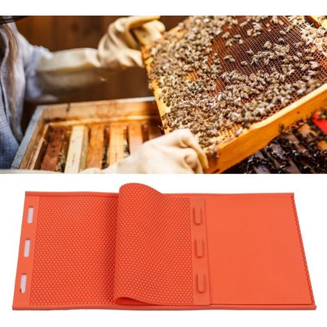 Moule silicone pour fondation de ruche 2 pièces 5.4mm orange foldable press sheet mould beekeeping
