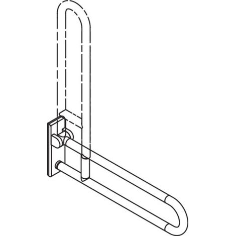 HEWI 801.50B247 99 barre d'appui rabattable mobile, mat (1/2)