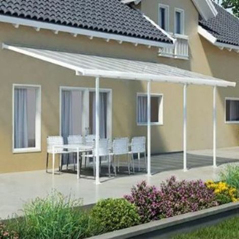 Terraza cubierta FERIA 3 x 6m - Blanca