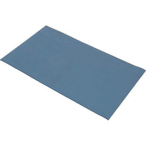 Tapis de sol de cuisine 44 cm x 76 cm en PU résistant à l'eau et à l'huile, épais et très élastique, bleu. (1/5)