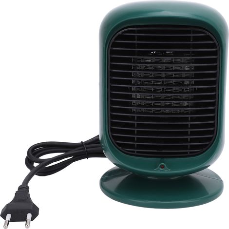 Jeffergarden Chauffage d'appoint électrique de bureau 1 200 W avec chauffage au graphène PTC et 2 réglages de température pour la maison, le bureau et la chambre à coucher, prise UE vert foncé, 220 V (1/5)