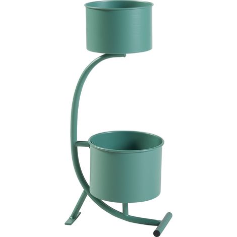 Soporte para plantas de exterior 63 x 29 x 21 cm metal verde 030010314