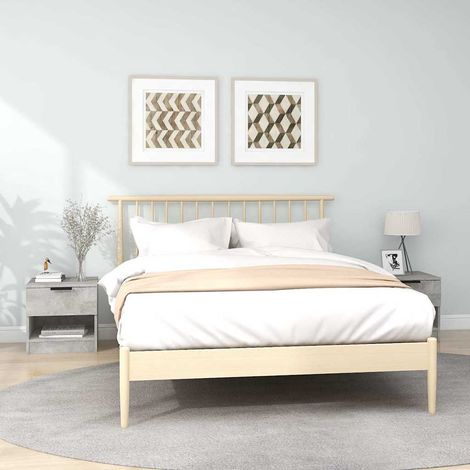 vidaXL Bedside Cabinets 2 pcs Concrete Grey Engineered Wood (1/5)