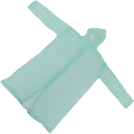 Universeller, tragbarer, wasserdichter Regenmantel mit Kapuze und Ärmeln, wiederverwendbar, Unisex-Größe für Erwachsene, grün (1/5)