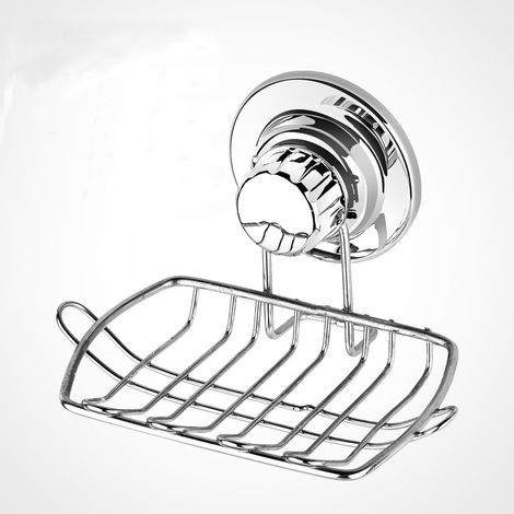 GENERIC-Panier à Savon - Porte-Savon Douche sans Perçage - Ventouse Système de Vide - Acier Inoxydable Ne Rouille Jamais - Porte-éponge pour Cuisine(style deux) (1/5)
