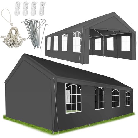 Pavillon Mammut 8x4m avec système d'emboîtage, solide et étanche - (1/5)