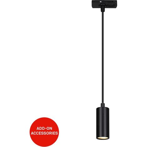 Briloner Rail Système de rail, Variable, Combinable, Accessoires, noir, Ø4 x 10 cm