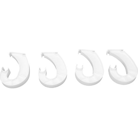 Support de tringle à rideaux suspendu, léger, étagère 3/4, support en forme de J pour rideaux (1/5)