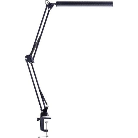 Lampe de Bureau LED, Bras Pivotant Réglable USB Lampe de Table avec Pince Noir, 3 Modes d'Éclairage, 3 Températures Couleur, Intensité Variable, Protection Oculaire (1/5)